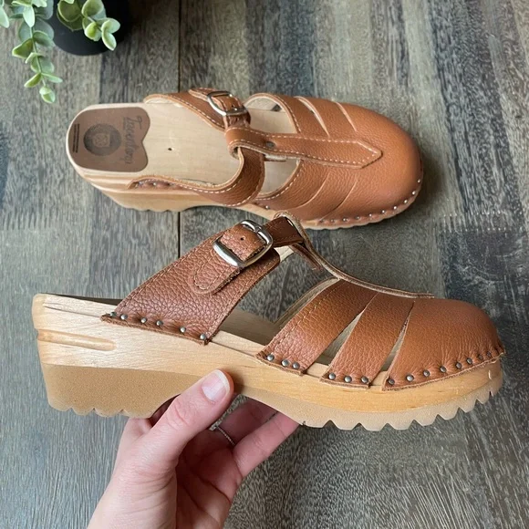 Troentorp | Leather Swedish Clogs | Size 37 - Picture 2 of 15